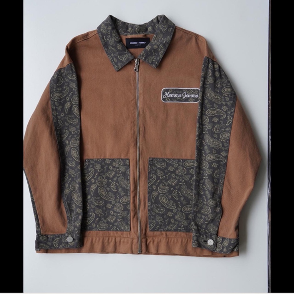Homme + Femme paisley patchwork jacket
